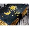 Журнал из кожи Sun Moon, 200 страниц, бумага с неровным краем, винтажный журнал, кожа