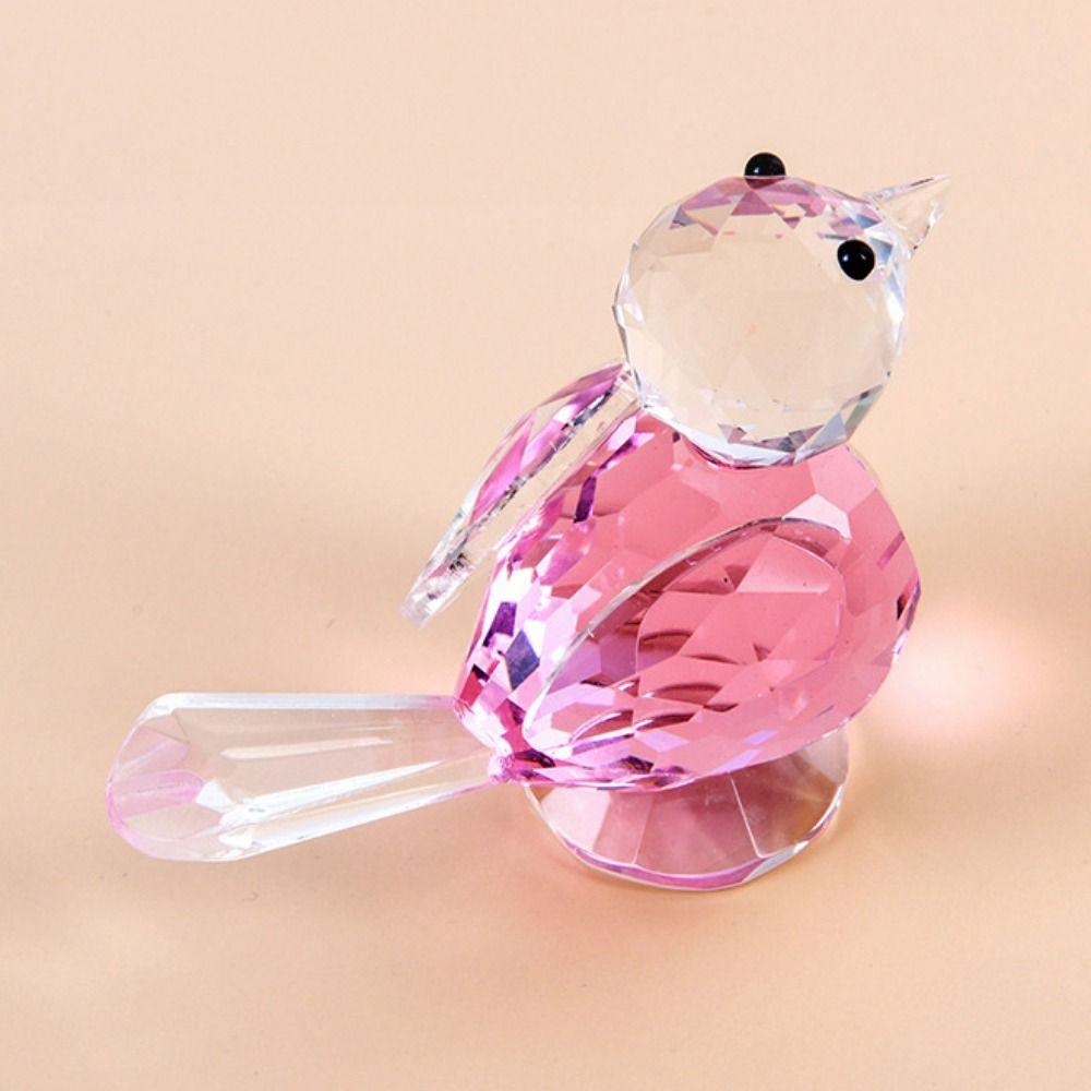 Exquisite Bird Figurines Crystal Craft Simulation Bird Ornaments Crystal Bird Ornaments Desk