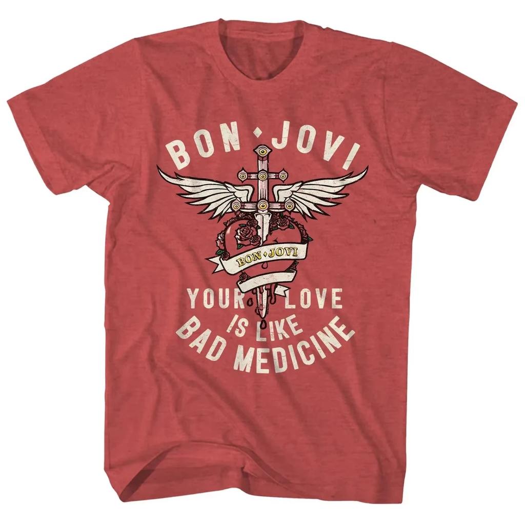 Классическое фото группы Bon Jovi Винтажная футболка | Уличная футболка с принтом рок-музыки