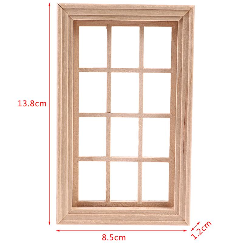 1шт 1:12 Кукольный домик Сделай сам Двери Окна Мебель Миниатюры Деревянные Аксессуары Игрушка для ролевых игр для детей
