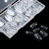 150pcs Acrylic Full Nail Tips 15 Size Toenails Extension New False Nail Foot Armor Mold