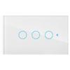 Переключатель сенсорного экрана WiFi Single Circle для Alexa для Google 3?Путь переменного тока  (белый )