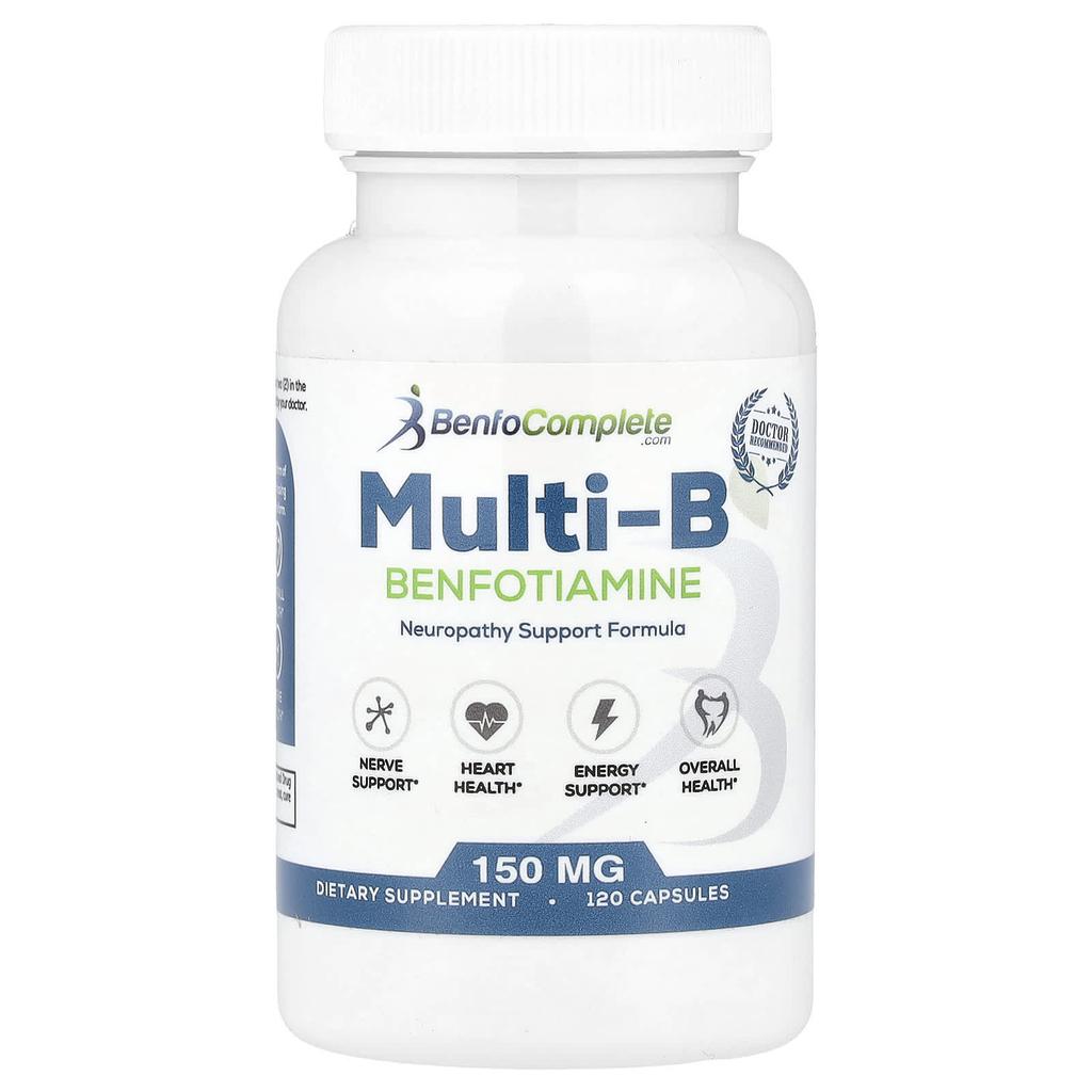 Benfotiamine Inc. Мульти-Б Формула поддержки при нейропатии с бенфотиамином, 150 мг, 120 капсул