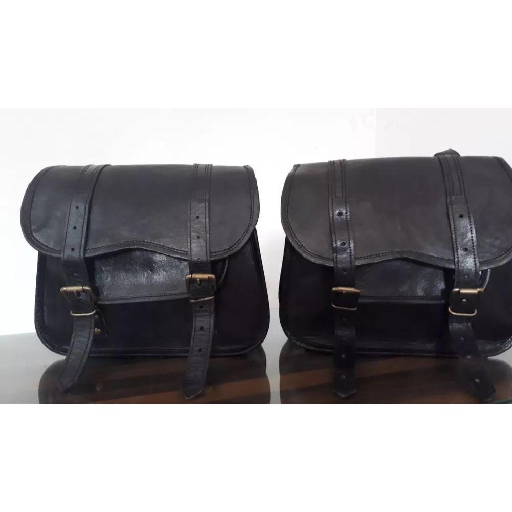 Кожаная сумка для мотоцикла, кофры, черная боковая седельная сумка, седельные сумки, две сумки