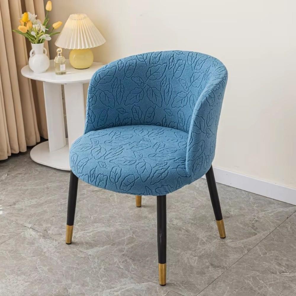 Elastic Curved Armchair Arc-Shaped Seat Cover Nordic Dining Chair Slipcover For Home Living Room