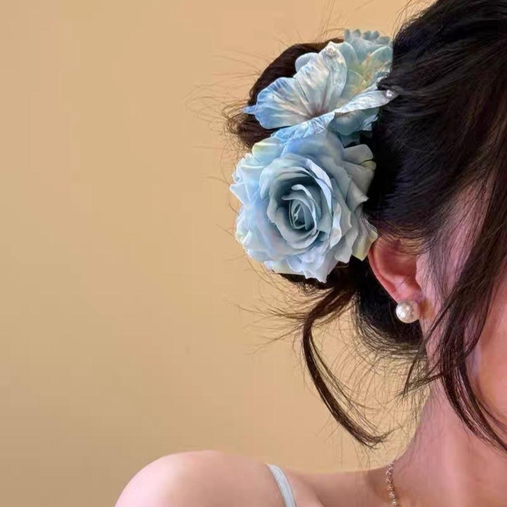 Plastic Hair Claw Flower Side Hairgrips Chic Flower Hair Clip Parties