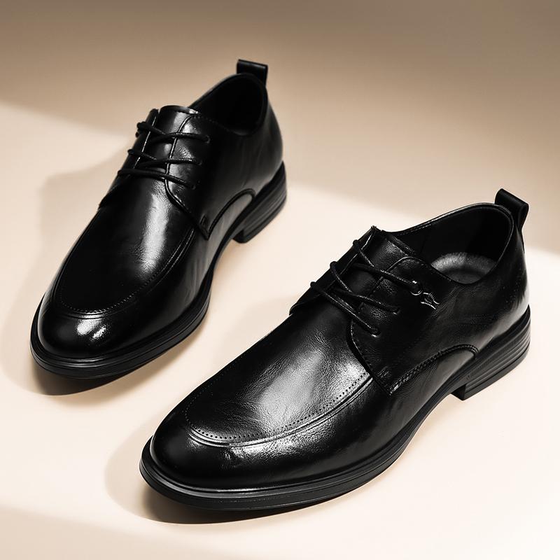 Oxford Leather Shoes Men Lace Up Black Casual Business Shoes Men Office Shoes Men Flats Zapatos De Hombre Chaussure De Homme