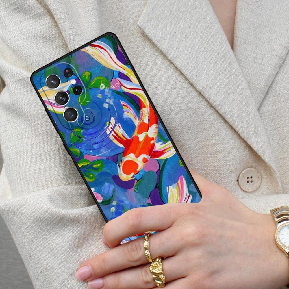 Чехол для телефона с рисунком рыбы Кои для Samsung Galaxy S26 Ultra S25 S24 S23 S22 S21 S20 Note10