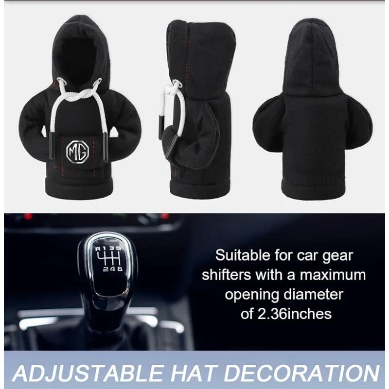 Car Logo Knob Cover Manual Handle Gear Mat Gear Shifting Hoodie For MG HS 2022 ZST ZS MG3 MG5 MG6 MG7 GT GS Hector ZX EZS EHS MG iow1