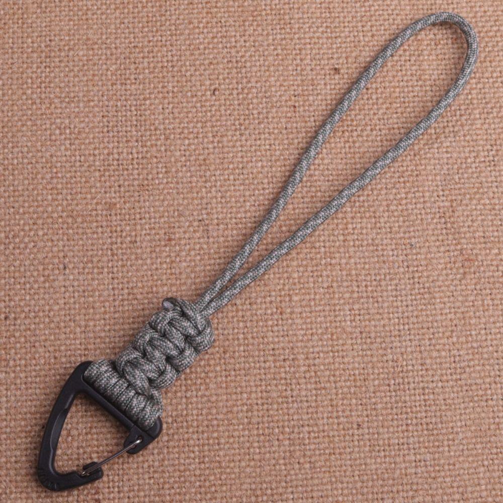 High Strength Paracord Keychain Triangle Buckle Parachute Cord Carabiner Hiking