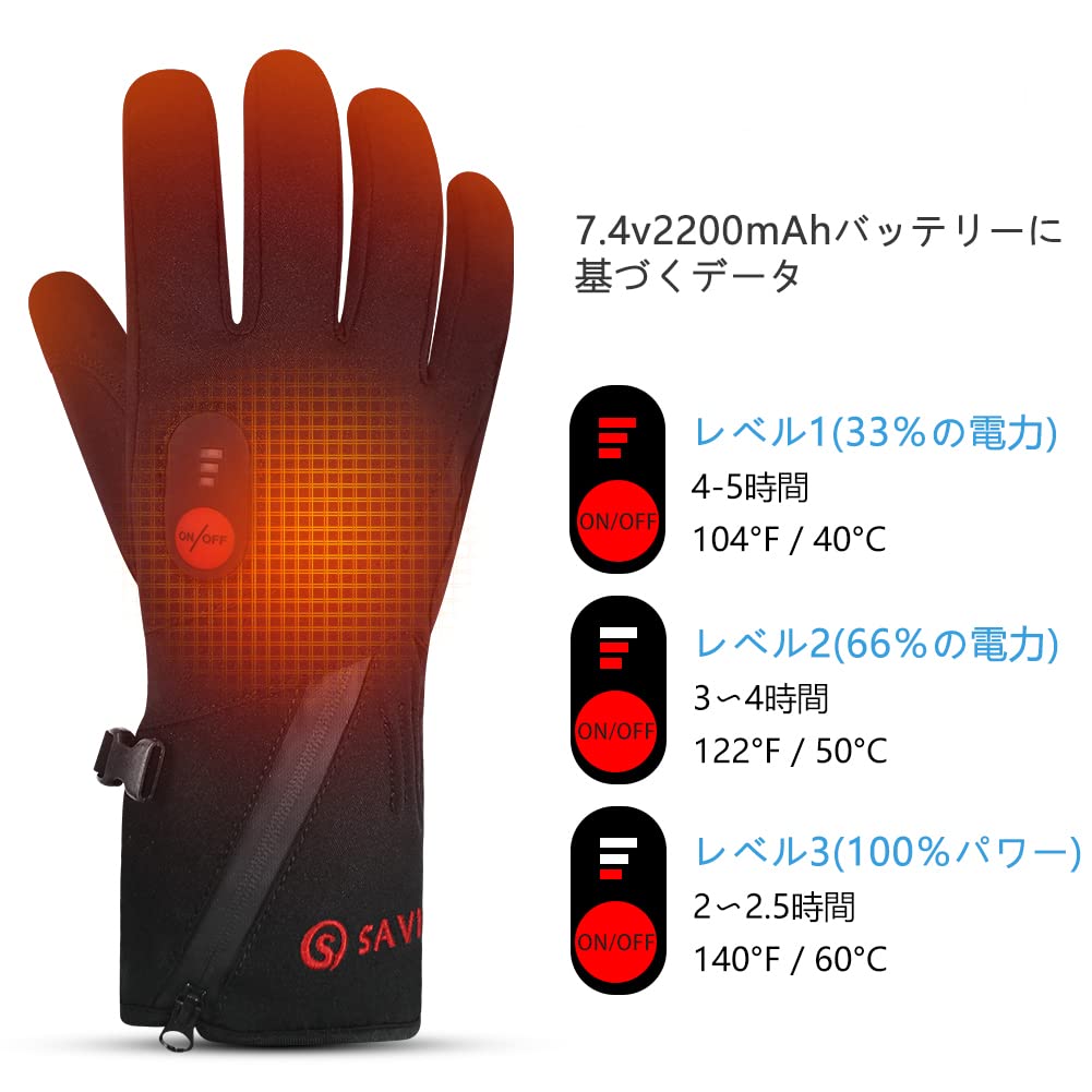 Day Wolf Heated Electric Heated Gloves for Motorcycles and Touchscreen Cold Weather Rechargeable Heated Cold Weather Protection for Snow Outdoor Warm