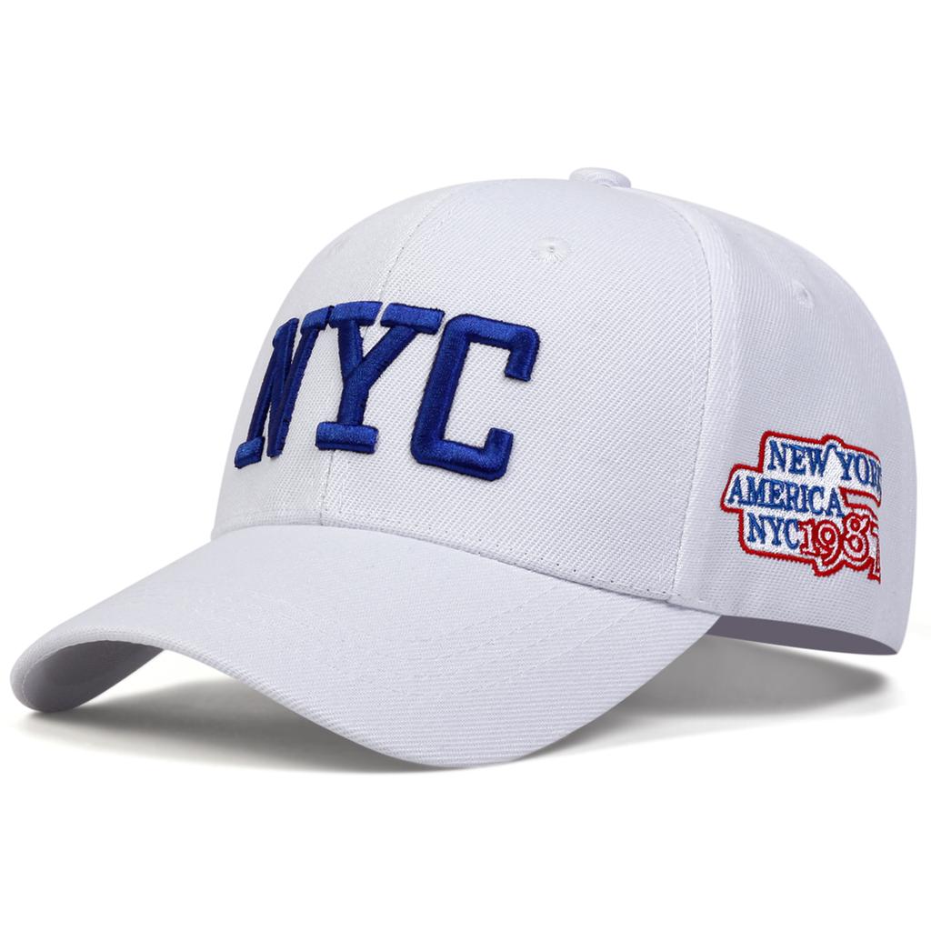 Unisex NYC Letter Embroidery Baseball Caps Outdoor Adjustable Spring and Autumn Casual Sunscreen Hat