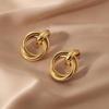 Geometric Twist Retro Circle Earrings - European and American Style