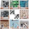 10x Household Kitchen Waterproof Creative Tile Stickers Three-dimensional Bright Film Mosaic Sticker Self-adhesive Wall Home Decor