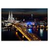 Canvas print, Cathedral and bridge in Cologne