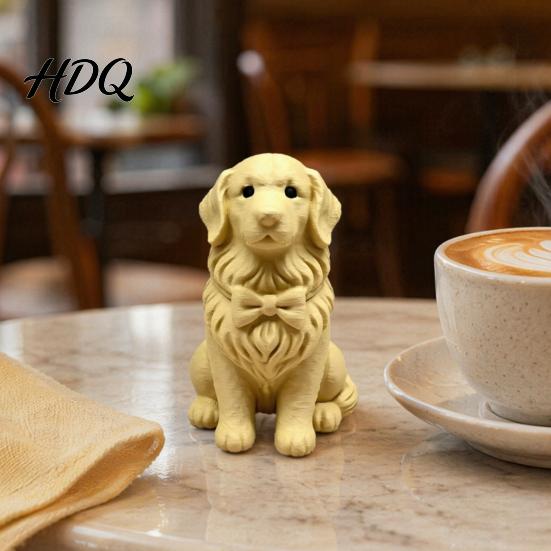 Декор в форме собаки 3D-печатная фигурка Мини-галстук-бабочка Коллекционная статуэтка Промышленный