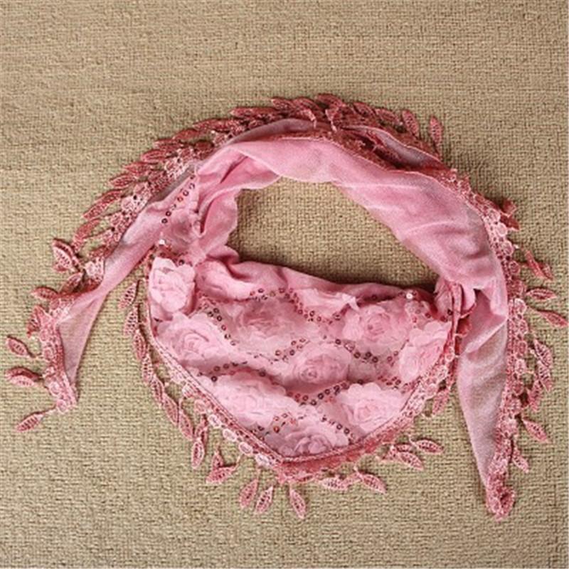 Весенне-осенний женский треугольный шарф, изысканный тонкий шелковый шарф с вышивкой и кисточками, шаль