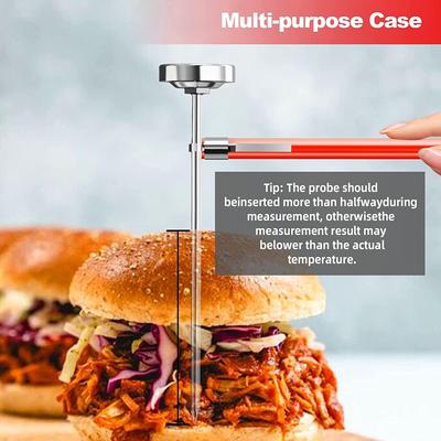 Пищевой термометр Atimomiao с циферблатом и зондом 5,5 дюйма, кухонный термометр из нержавеющей стали для индейки, барбекю, говядины, молока, чая, кофе, напитков
