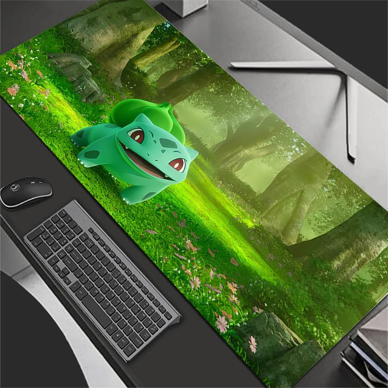 Mouse Pad Gamer PC Computer Large XXL Desk mat Keyboard Anime Gaming Accessories P-Pokemons Bulbasaur Mousepad Carpet