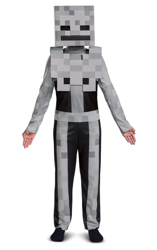 Disguise Minecraft Skeleton Costume Kids Video Game Inspired Character Outfit Classic Kids Size S Gray (4-6)
