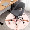 1pc Ballerina Butterfly Round Chair mat office Area Rug - Non-Slip, Floor Mat for Office, Bedroom, and Indoor Decor p127238