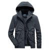 Autumn and Winter New Fleece Jacket Men's Casual Outdoor Hooded Large Size Elastic Jacket Jacket