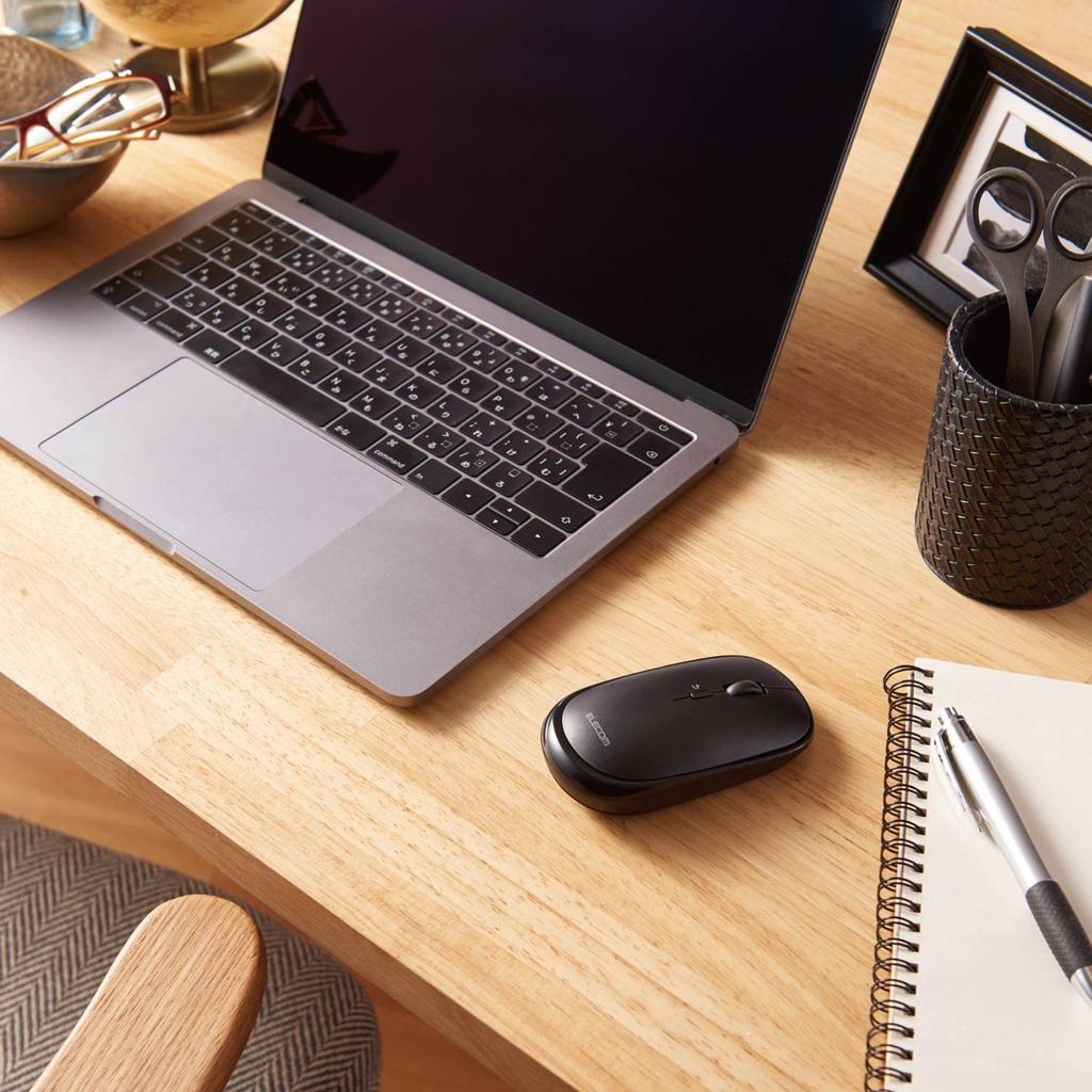 Беспроводная мышь ELECOM Wireless Slint 4 с режимом презентации, совместимая с Windows, черная, 2,4 ГГц M-TM10DBBK/EC, тонкая, тихая, кнопки, функция,