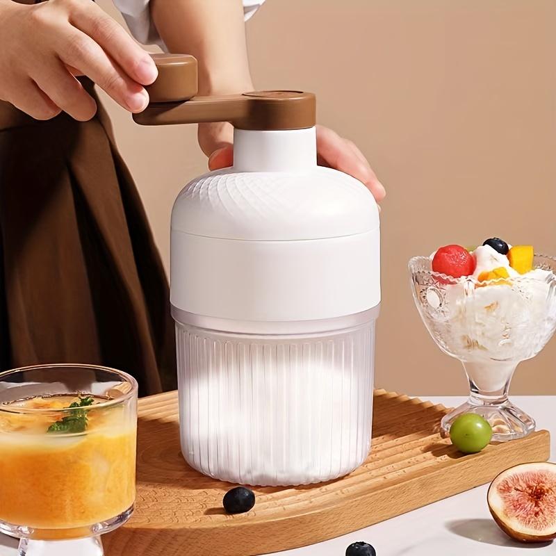 Shaved Ice Machine BPA Free Snow Cone Machine Manual Portable Ice Crusher and Shaved Ice Machine with Free Ice Cube Trays