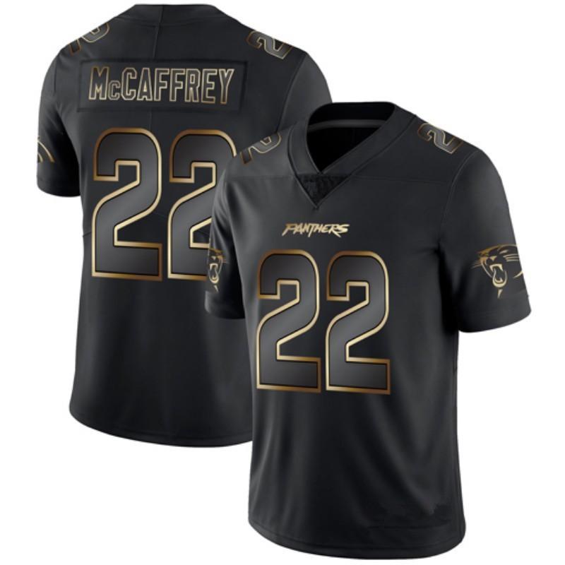 Mens NFL Team Football Jersey Cotton Blend Plain Design Raiders Saints Cowboys Eagles Panthers 49ers Black Gold Edition