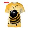 2022 New Fashion Bee 3D Printed T-shirt Summer Casual Men's/women's Hip Hop Breathable Short Sleeve T-Shirt