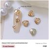 Heart Rhinestone Nail Art Accessories: Super Shiny Crystal Glass In Iridescent Peach, Small & Large Sizes