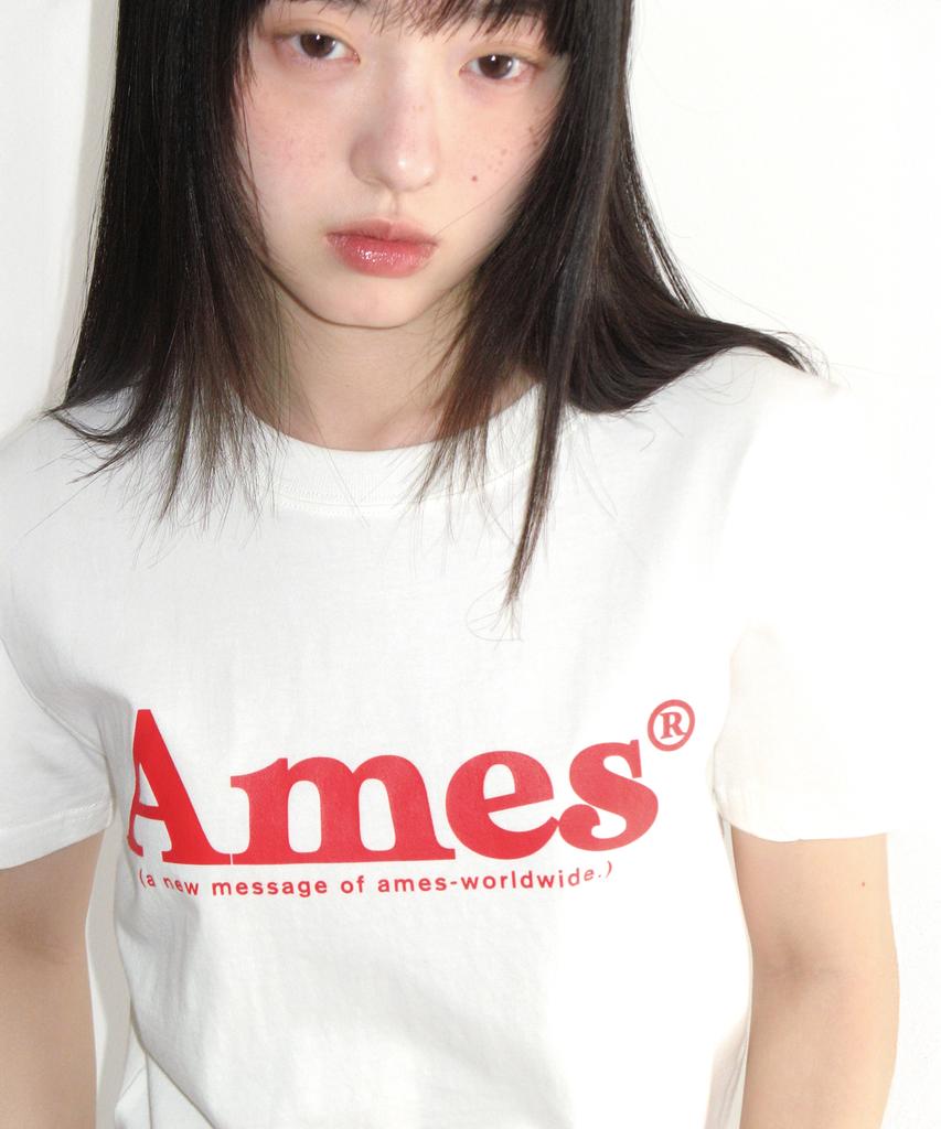 AMES-WORLDWIDE Базовая футболка с логотипом Белая