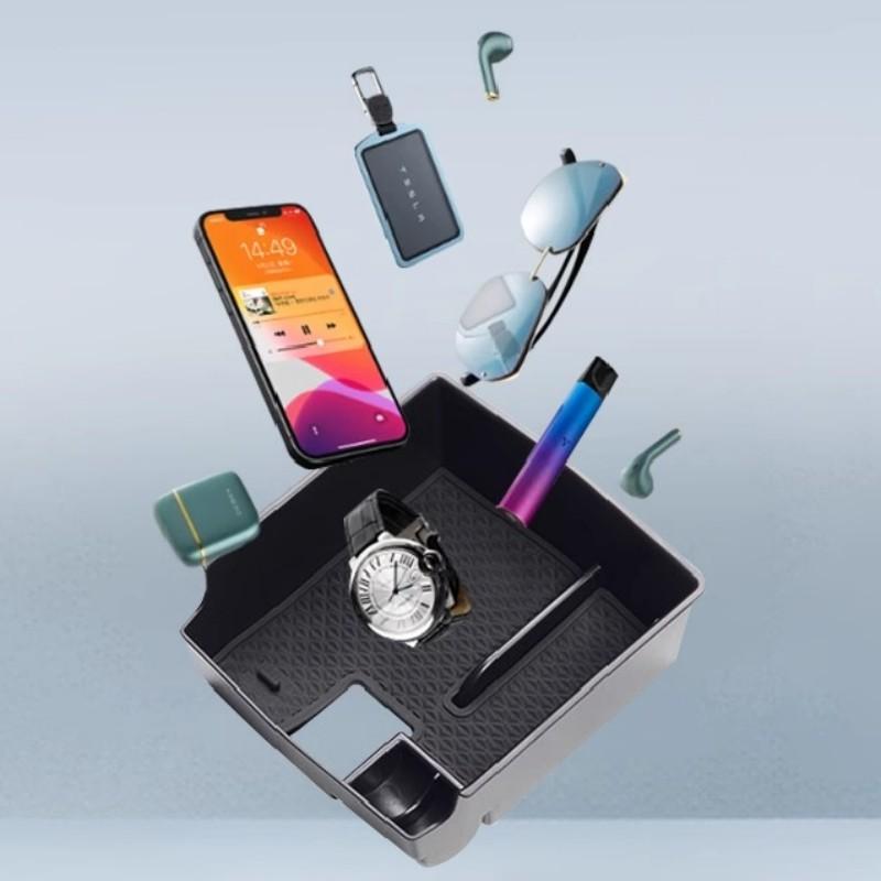 Для Toyota Corolla Cross E210 2018~2025 Автомобильный органайзер на центральную консоль, ABS лоток, подлокотник, кошелек, очки, карточки, ящик для хранения мелочей, аксессуары