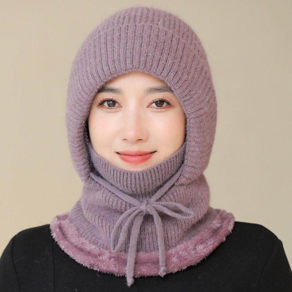 Защита ушей Вязаная балаклава Шапка Грелка для шеи Шапки-пуловер Зимняя шапка с капюшоном На все случаи жизни