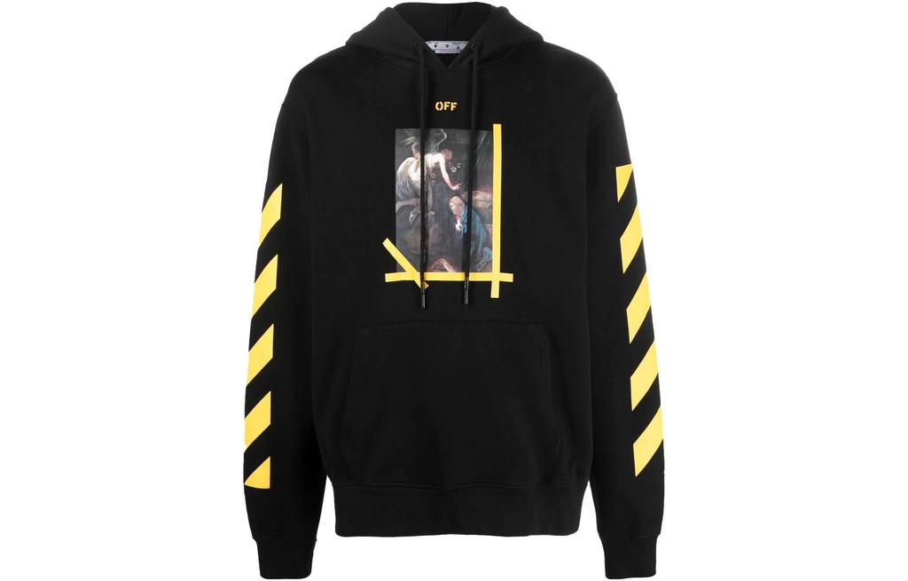 OFF-WHITE Caravaggio-print hoodie OMBB097C99FLE0131001
