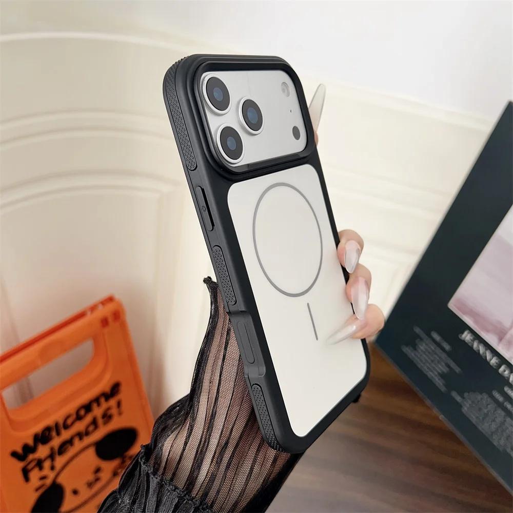 Новый двуцветный матовый матовый магнитный чехол для телефона для iPhone 17 Air 16 15 14 Plus 13 12 11 17 Pro Max Для Magsafe Защитный чехол