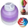 Icing Piping Bag Nozzle Converter 3 Hole 3 Color Cream Coupler Cake Decor Tool MIT
