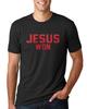 Jesus Won Shirt Jesus Won Cross T-Shirt Christian Letter Graphic Print Crew Neck Unisex Short Sleeve Apparel Tee