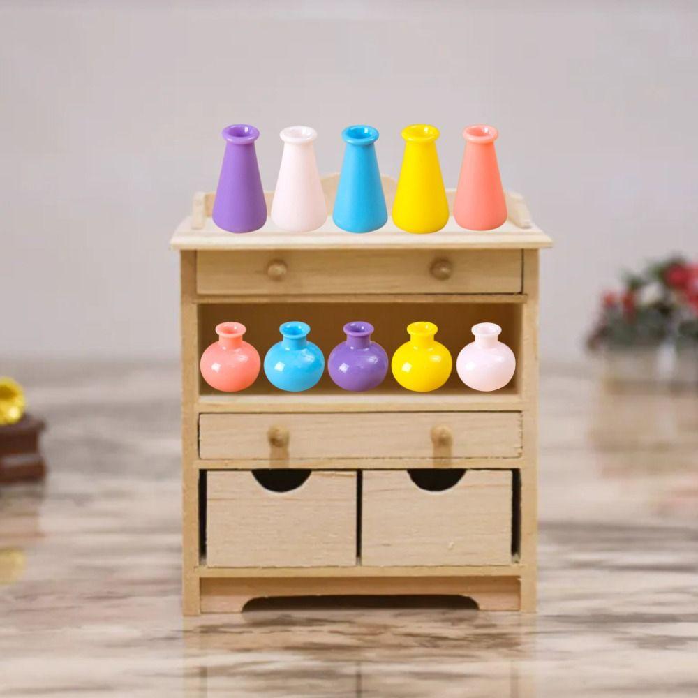 DIY Украшение Ваза Имитация Цвет Миниатюрные Фигурки Милая Маленькая Ваза