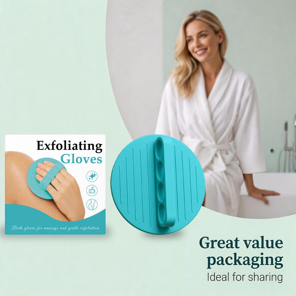 Body Exfoliating Towel Bath Scrubber for Shower, Gentle Skin Polishing Tool