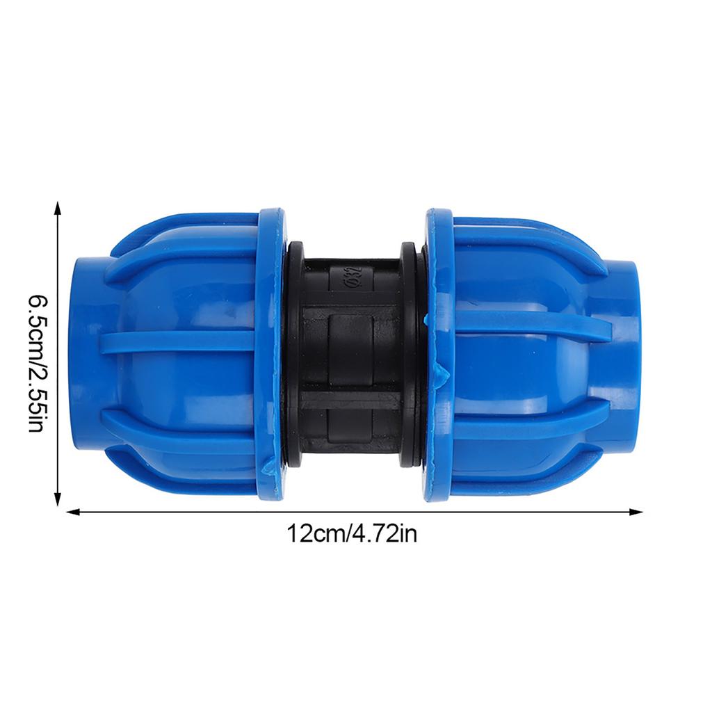 4Pcs PE Plastic 32mm To 32mm Straight Connector Water Pipe Adapter Fitting Accessories