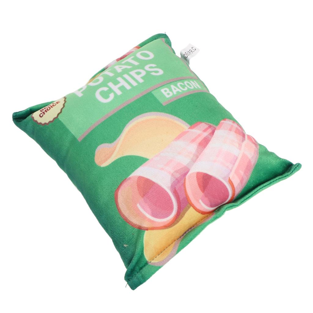 Плюшевая игрушка для собаки в виде картофельных чипсов со встроенной шуршащей бумагой, устойчивая к укусам, пищащая игрушка для собаки в виде пакета со снеками для