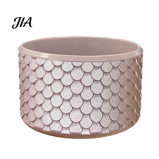 Ice Cup Base Protector Silicone Boot, Fish Scale Pattern Decor, Soft Elastic Water Bottle Protective Sleeve, Anti-Slip Bottom Cover for Sports Bottles