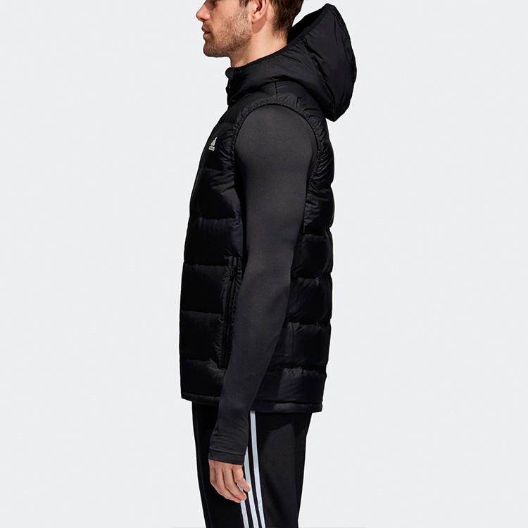 adidas Мужской пуховый жилет с капюшоном Helionic Черный Мужской BQ2006