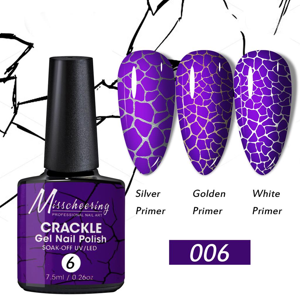 Nail Art Crack Glue Cracked Marble Pattern Burst Change Uv Nail Polish Glue Set Nail Salon