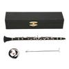 Miniature Clarinet Replica with Stand and Case Musical Instrument Model Dollhouse Decoration 7.4in