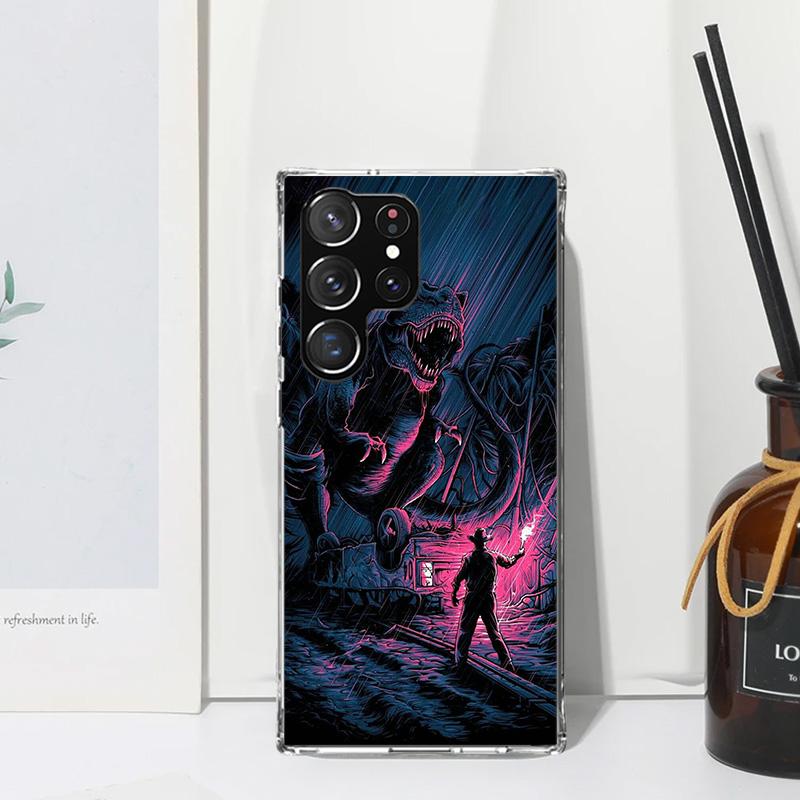 Jurassic Park Dinosaur World Phone Case For Samsung Galaxy Note 20 Ultra 10 Plus 9 8 M11 M12 M21 M30S M32 M51 M52 J4 J6 + J8 Art