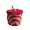 Red White Storage Basket Cotton Tead Woven Handmade Woven Basket Cartoon Design Versatile Function Organizer Basket