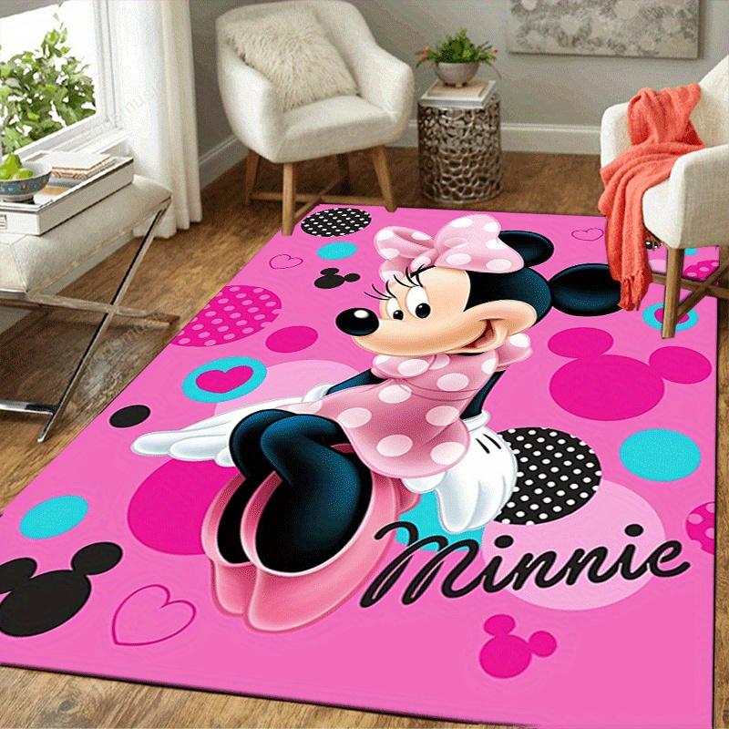 1pc Minnie Pattern Area Rug Soft Flannel Floor Mat for Living Room,Office,Bedroom and Carpet