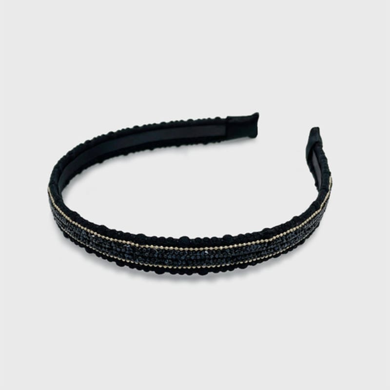 Жан Поль Кларисс Кристально-черный кружевной ободок для волос JP-22-178HB